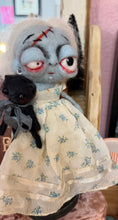 Load image into Gallery viewer, Brittney the blue zombie 🩵🐈‍⬛🩵