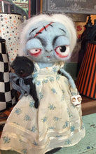 Load image into Gallery viewer, Brittney the blue zombie 🩵🐈‍⬛🩵